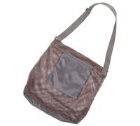 GETAJGHSD Large Capacity Mushroom Foraging Bag Breathable Mesh, Reusable Outdoor Fruit and Vegetable Picking Pouch, Portable Khaki Shoulder Storage Bag for Garden and Wild Harvest