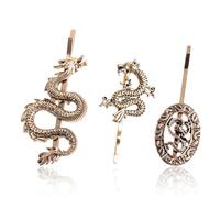 GETAJGHSD Metal Dragon Hair Clip Set 6Pcs Gothic Style Bobby Pins for Cosplay Halloween Masquerade Events