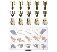 GETAJGHSD Metal Finger Pick Set for Banjo and Guitar, Gold Open Design Thumb and Finger Picks Storage Box, Ukulele and Mandolin Playing Accessories, 15pcs Kit