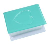 GETAJGHSD Mini Photo Album 3-Inch Single Pocket Heart Cutout Mirror Surface, Mint Green Photocard Storage Book for Family and Friend Photos, DIY Handmade Picture Collection Organizer