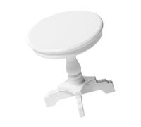GETAJGHSD Mini Round Table for Doll House Miniature Furniture for Dollhouse Small White Table Decor
