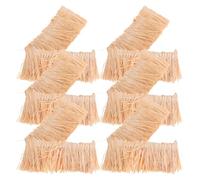 GETAJGHSD Miniature Artificial Thatch Grass Roof 4x20cm 3pcs Set for DIY Fairy Garden and Dollhouse Decor, Natural Straw-like Tiny Model Roofs for Terrarium and Crafting