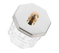 GETAJGHSD Mixing and Washing Container Glass Nail Dish Cup Metal Lid for Dappen Dish Nail Liquid and Acrylic for Salon and Manicure Use