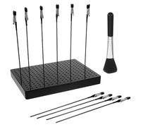 GETAJGHSD Model Painting Stand Base Holder with Bendable Clips and Cleaning Brush for Spray Paint Clamping and DIY Card Photo Memo Projects