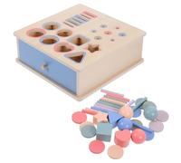 GETAJGHSD Montessori Coin Box for Educational Shape Color Recognition Early Education Learning for Boys Building Blocks for Cognitive Development