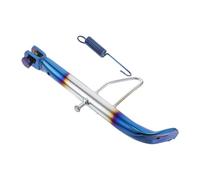 GETAJGHSD Motorcycle Side Kickstand 25Cm with Spring Titanium Edge Blue and White Parking Foot Support Stand for Electric Scooters and Mini Motorbikes
