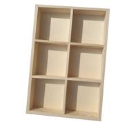 GETAJGHSD Multi-functional Wood Art Storage Box for Chalk and Paints, Hard-wearing Pine Crayon Pigment Storage Case with Six Compartments, for Living Room Or Dresser Organisation