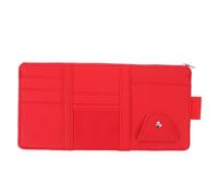 GETAJGHSD Multipurpose Car Visor Organizer with Zipper Pouch Fake Sun Visor Storage for Sunglasses Cards Driver License Phone Holder Compatible with Truck and Car Interior