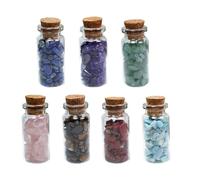 GETAJGHSD Natural Crystal Gemstone Chips Synthetic Material with Assorted Colors 7 Bottles for Display and Stone Collection for Fountain and Houseplants Decoration