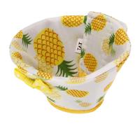 GETAJGHSD Parrot Protective Collar Anti-Biting Neck Cone for Birds, L Size Yellow Pineapple Design, Bird Collar for Anti-Pecking and Plumage Plucking Prevention
