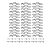 GETAJGHSD Picture Frame Fasteners with Screws Heavy-duty Iron Turn Button Clips 120 Set Effortless Installation for Artwork and Photo Frames for Photo Studios and Personal Decorating