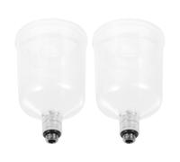 GETAJGHSD Plastic Airbrush Paint Cup Pot 2Pcs with Quick Coupler and Empty Storage Bottles Suitable for Professional Spray Painting Tasks