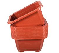 GETAJGHSD Plastic Flower Pots Easy to Move Thickened Sturdy Material for Small Plants and Ferns 10pcs Reusable and Practical Rectangular Bonsai Planters for Garden and Outdoor Use