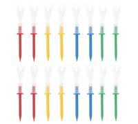 GETAJGHSD Plastic Golf Tees with Flat Design 16pcs Professional Replacement Tees Sturdy to Tolerate 100+ Hits, Lower Ball more Yards Random Color Suitable for Golf Range and On-course