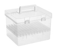 GETAJGHSD Plastic Marker Case Organizer with Handle with Individual Slots and Lockable Components, Portable Pen Organizer Easy Assembly and Keeps Markers Organized the Go for Artists