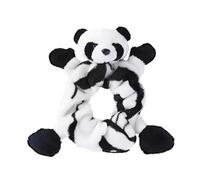 GETAJGHSD Plush Panda Hair Tie Elastic Hair Band Gentle Ponytail Holder and Bun Maker for Women Soft Black and White Plush Accessory