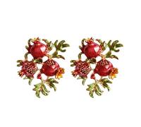 GETAJGHSD Pomegranate Leaf Red Alloy Charms 10pcs Pendants for Making Multi-purpose Handy Accessories with Design Necklace Jewelry Crafts