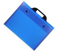 GETAJGHSD Portable Art Portfolio Folder A3 Blue Large Poster Storage Bag Button Design for Artwork and Document Protection