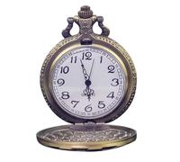 GETAJGHSD Quartz Pocket Watch Vintage Pocket Watch with Chain Coffee Colour Retro Style Clothes Decoration and Time Display Classic Large Size for Men for Everyday Use