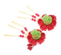 GETAJGHSD Red Snake Hair Clip with Reliable Comfortable Fit, Stylish Cloth and Metal Material Festival Accessory for Celebrating the 2025 New Year
