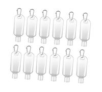 GETAJGHSD Refillable Plastic Storage Bottles Random Random Color 12pcs 50ml with Convenient Carabiner Clip and Hook Portable Empty Bottles for Liquid Storage for Outdoor Activities, Travel, and Sports