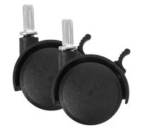 GETAJGHSD Replacement Wheels with Brake, 2Pcs Black Plastic and Iron Swivel Caster Wheels for Laundry Rack and Flower Stand Base, Easy Installation, Free Rotation