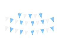 GETAJGHSD Reusable Blue and White Triangle Bunting Banner for Beer Festival Party Decorations Hanging Wall Garland with Classic Oktoberfest Design Tear Resistant and Health Safe Germany Flag