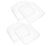 GETAJGHSD Reusable Sandwich Container Set 2Pcs, Compact Plastic Sandwich Holders for Travel and Outdoor Use, Small Portable Food Storage Boxes 13X12.5X3.5Cm