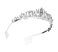 GETAJGHSD Rhinestone Crown Headband Comfortable Fit with Side Comb for Women Shining Alloy Wedding Crown Will Not Squeeze the Head Bridal Hair Accessories for Weddings and Birthday