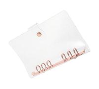 GETAJGHSD Rose Gold Loose Leaf Notebook Cover PVC Transparent Handbook Protector Portable School Supply with Smooth Surface and Slip Design