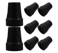 GETAJGHSD Rubber Cane Tips Sturdy Black Rubber Feet 8 Pcs Non-Slip Design with Universal Fit Replacement for Walking Sticks and Walkers for Elderly and Seniors Mobility Aids