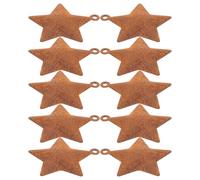 GETAJGHSD Rustic Metal with Star Shape, Handcrafted Iron Christmas Bells Decor 10pcs Featuring Crisp Bright Sounds, for Holiday Party Decorations and Christmas Tree Accents
