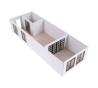 GETAJGHSD Scale Interior Section Apartment Model Kit Detailed Micro Apartment Architecture Kit 1set for Hobby Building for Crafting and Display