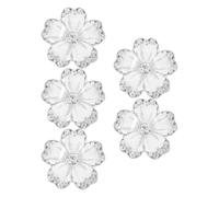 GETAJGHSD Shiny Decorative Flower Buttons 5Pcs Replaceable Knitting Buttons Crystal Detail for Cardigans and DIY Garments