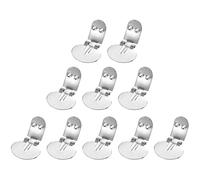 GETAJGHSD Shoe Clips Silver 10pcs Flat Blank Metal Shoe Buckles Stainless Steel Compact and Light in Weight for DIY Crafts and Decoration Project