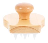 GETAJGHSD Silicone Hair Wash Brush that Does Not Damage The Scalp with Wooden Handle, Comfortable Scalp Massage Brush Suitable for Use at Home on The Go