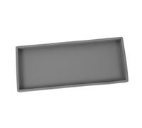 GETAJGHSD Silicone Vanity Tray Non-slip Countertop Organizer for Bathroom Kitchen Living Large Rectangular Gray Storage Plate for Jewelry Perfume Soap Bottles and Keys