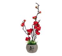 GETAJGHSD Silk Violet Orchid Artificial Flower with Pot Japanese Cold Dish Ornament for Sushi and Sashimi Plate Decoration Indoor Table Setting