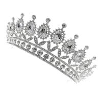 GETAJGHSD Silver Rhinestone Tiara for Women Wedding Hair Accessory with Fine Workmanship, Eye-catching Queen Tiara Headband Designed for Special Occasions and Cosplay, Holding Hair Tightly