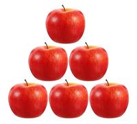 GETAJGHSD Simulated Red Apples 6Pcs Foam Mini Fruit Models for Home Decor and Photography Props