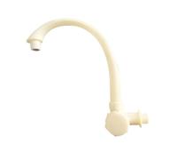 GETAJGHSD Single Cold Water Faucet Pp Plastic Basin Tap for Sink and Bathroom Basin, Easy to Clean Professional Kitchen Accessory in Khaki Colour