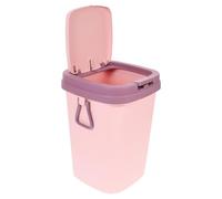 GETAJGHSD Small Push-button Plastic Pedal Trash Can with Flip Lid, Nordic Pink Compact Garbage Bin for Kitchen, Bathroom, and Living Room Use