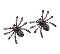 GETAJGHSD Spider Shoe Clip Jewelry for Heels and Pumps, 1 Pair Black | Detachable and Reusable Design, Secure Fit, Alloy, Elegant Shiny Bling Finish for Festive Occasions