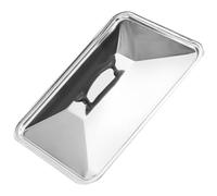 GETAJGHSD Stainless Steel Rectangle Food Tray Lid with Smooth Edges and Fine Workmanship, Practical Food Cover Not Easy to Rust Or Deform, Silver Serving Dish Lid for Restaurant and Hotel