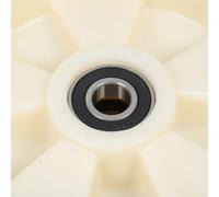 GETAJGHSD Swivel Nylon Caster Wheels with Ball Bearings Beige 200x50 Mm Axle 47mm Pallet Truck Load Wheel Replacement for Warehouses and Logistics Centers