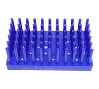 GETAJGHSD Test Tube Drying Rack Plastic Stand 66-Place Blue White for Lab Research Institute and Classroom Use Multi-Functional Pillar Design for Tube Storage and Drying