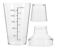 GETAJGHSD Transparent Three-piece Style Cocktail Shaker with Measurement Marks Handheld Beverage Mixer for Milk Tea and Mixed Drinks Portable Drink Shaking Cup for Home Bar and Bartenders