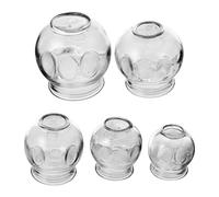 GETAJGHSD Vacuum Glass Cupping Therapy Set 5pcs for Home and Clinical Use to Enhance and Muscle Relief