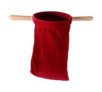 GETAJGHSD Velvet Church Offering Bag with Wooden Handles for Donations