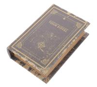 GETAJGHSD Vintage Book Box Storage Shape and Leather Pu with Density Board, Fake Book Decor for Retro Storage Box with Dividers for Organising Photo Props and Side Table Decoration